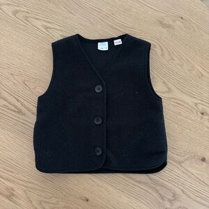 Zara fleece button up vest